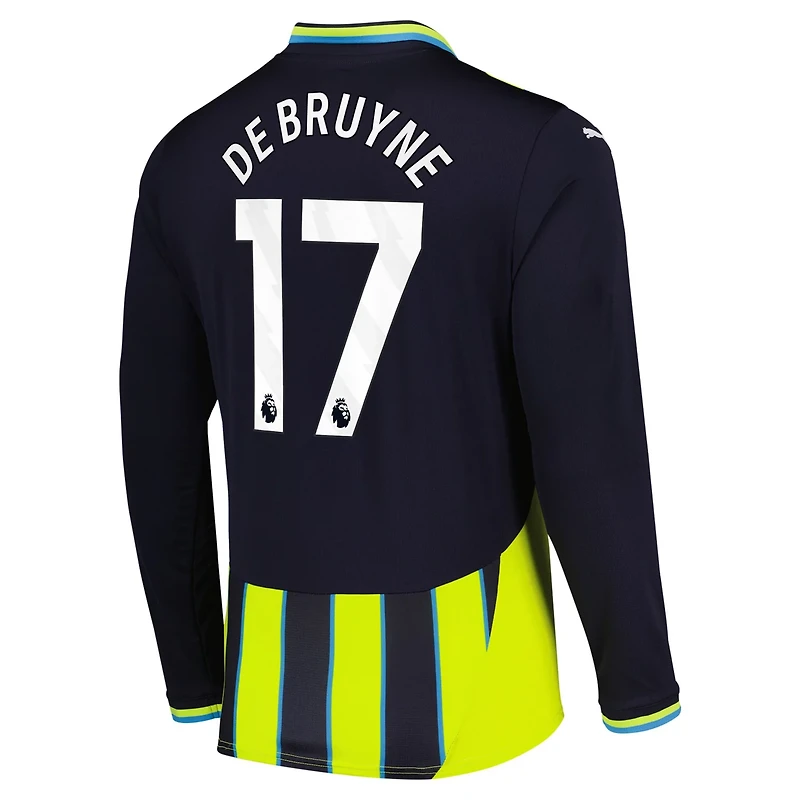 Puma Kevin De Bruyne Manchester City 2024 25 Away Replica Long Sleeve Player Jersey