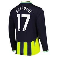 Puma Kevin De Bruyne Manchester City 2024 25 Away Replica Long Sleeve Player Jersey