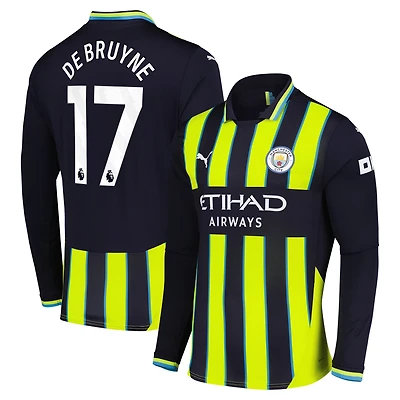 Puma Kevin De Bruyne Manchester City 2024 25 Away Replica Long Sleeve Player Jersey