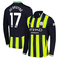 Puma Kevin De Bruyne Manchester City 2024 25 Away Replica Long Sleeve Player Jersey