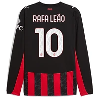 Puma Rafael Leo AC Milan 2025 26 Home Replica Long Sleeve Player Jersey