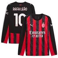 Puma Rafael Leo AC Milan 2025 26 Home Replica Long Sleeve Player Jersey