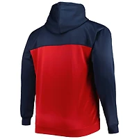 Red Atlanta Braves Big  Tall Yoke Full-Zip Hoodie
