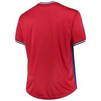 /Red Chicago Cubs Solid V-Neck T-Shirt