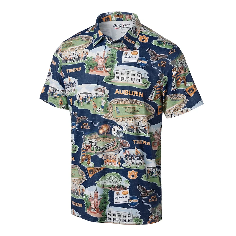 Reyn Spooner Auburn Tigers Scenic Polo