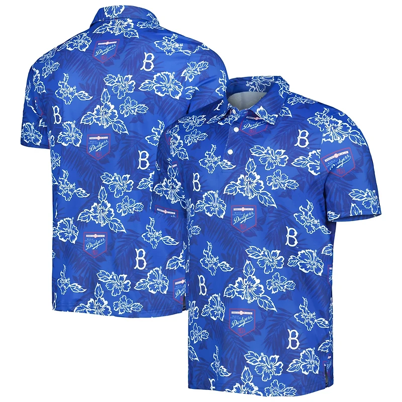 Reyn Spooner Brooklyn Dodgers Cooperstown Collection Puamana Print Polo