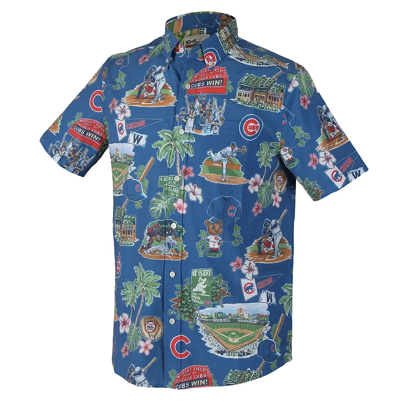 Reyn Spooner Chicago Cubs Scenic Tri-Blend Button-Down Shirt