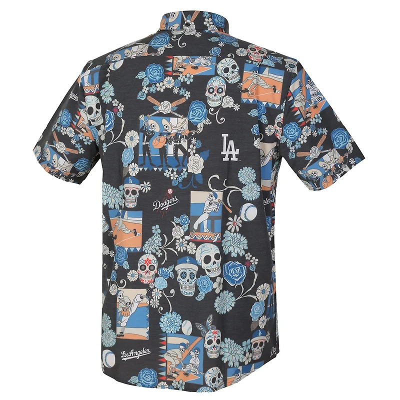 Reyn Spooner Los Angeles Dodgers Da De Muertos Performance Full-Button Aloha Shirt
