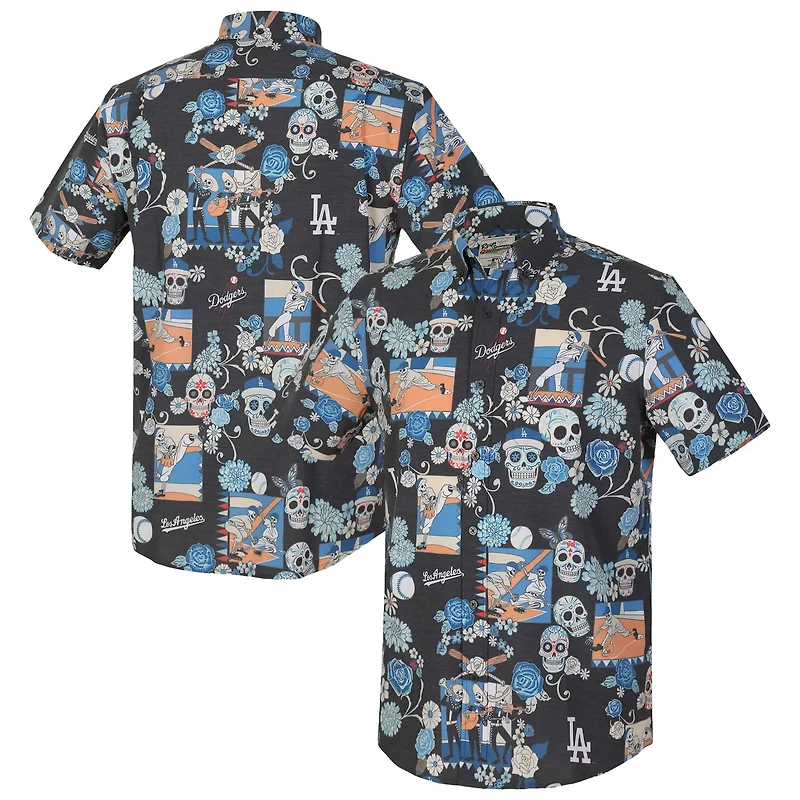 Reyn Spooner Los Angeles Dodgers Da De Muertos Performance Full-Button Aloha Shirt