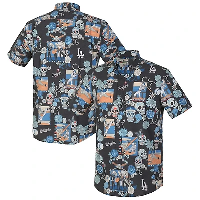 Reyn Spooner Los Angeles Dodgers Da De Muertos Performance Full-Button Aloha Shirt