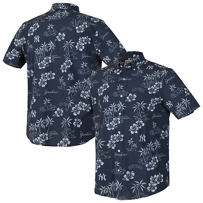 Reyn Spooner New York Yankees Kekai Performance Button-Down Tri-Blend Top