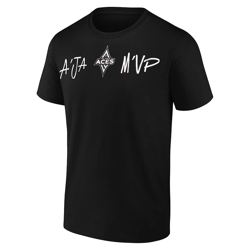 round21 A'ja Wilson Las Vegas Aces Player Signature Name  Number T-Shirt