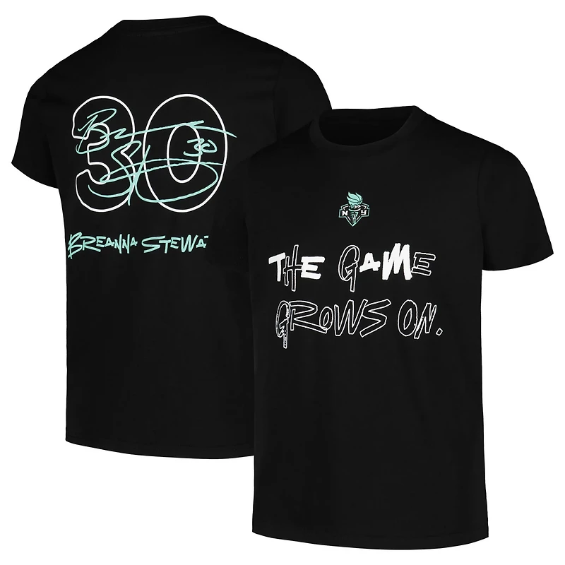 round21 Breanna Stewart New York Liberty Player Signature Name  Number T-Shirt
