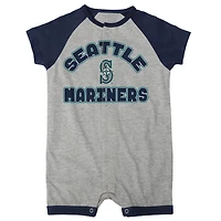 Seattle Mariners Extra Base Hit Raglan Full-Snap Romper