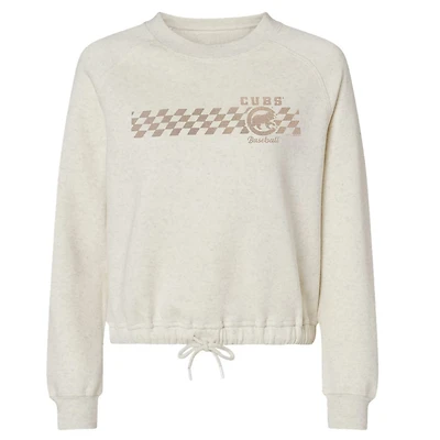 Soft as a Grape Chicago Cubs Tonal Checkered Sweatshirt