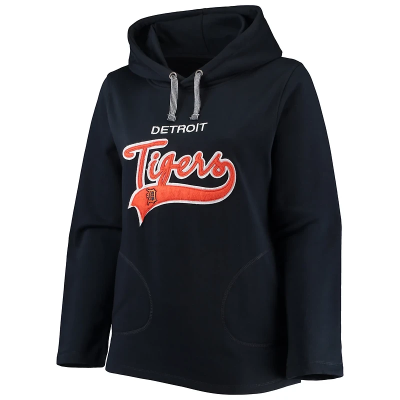 Soft as a Grape Detroit Tigers Plus Side Split Pullover Hoodie