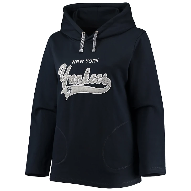 Soft as a Grape New York Yankees Plus Side Split Pullover Hoodie
