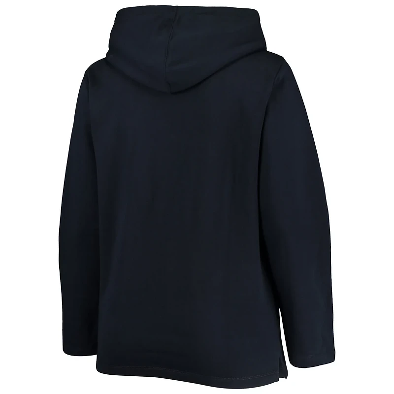 Soft as a Grape New York Yankees Plus Side Split Pullover Hoodie