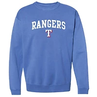 Soft as a Grape Texas Rangers Pigment Dye Pullover Sweatshirt