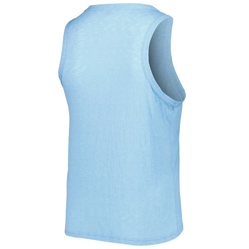 Soft as a Grape Texas Rangers Plus High Neck Tri-Blend Tank Top
