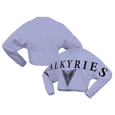 Spirit Jersey Golden State Valkyries Jumbo Print Oversized Cropped Long-Sleeve T-Shirt