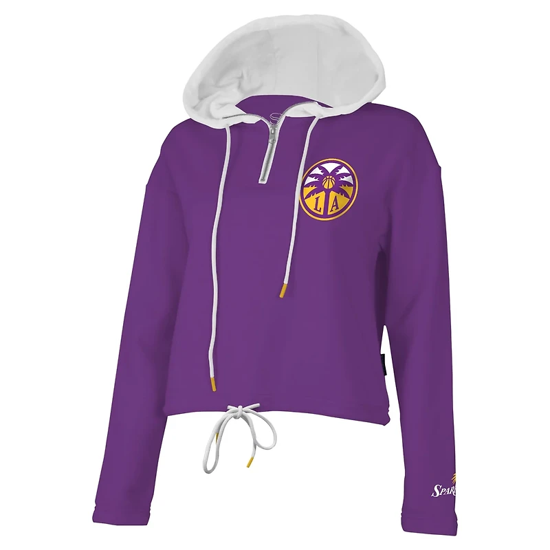 Stadium Essentials Los Angeles Sparks Game Plan Quarter-Zip Hoodie