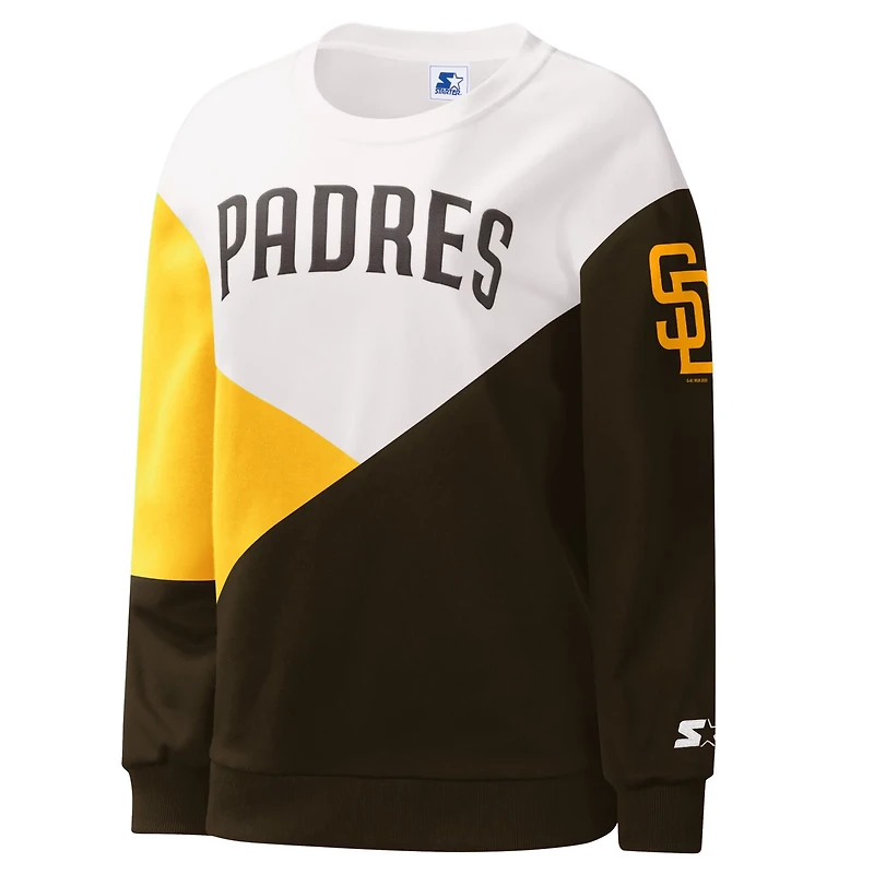 Starter /Brown San Diego Padres Shutout Pullover Sweatshirt