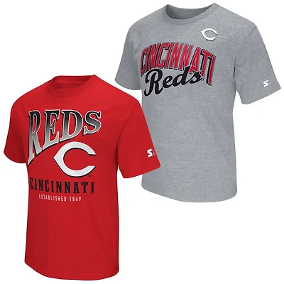 Starter Heather Gray Cincinnati s Two-Pack T-Shirt Set
