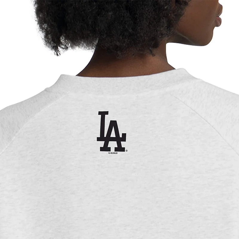 Starter Los Angeles Dodgers Show Up Fashion Cropped V-Neck Sweatshirt