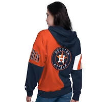 Starter Orange Houston Astros Curve Ball Full Zip Hoodie Sweatshirt