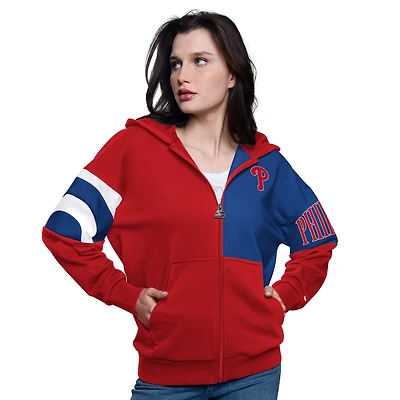 Starter Royal Philadelphia Phillies Curve Ball Full Zip Hoodie Sweatshirt