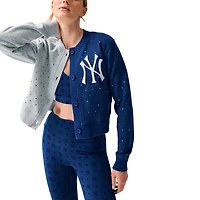 Terez New York Yankees Cropped Button-Up Cardigan