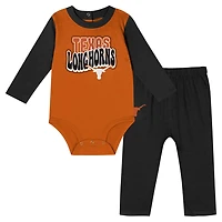 Texas Longhorns Double Up Long Sleeve Bodysuit  Pant Set