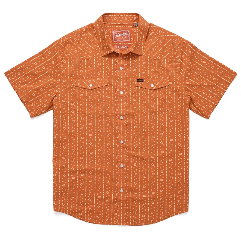 Texas Texas Longhorns x Howler Brothers Texas Print Full-Snap Shirt