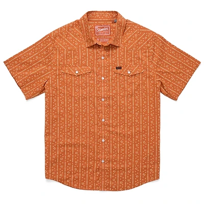 Texas Texas Longhorns x Howler Brothers Texas Print Full-Snap Shirt