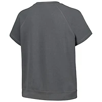 The Wild Collective Boston Celtics Embroidered Fleece Raglan Short Sleeve Pullover Sweatshirt