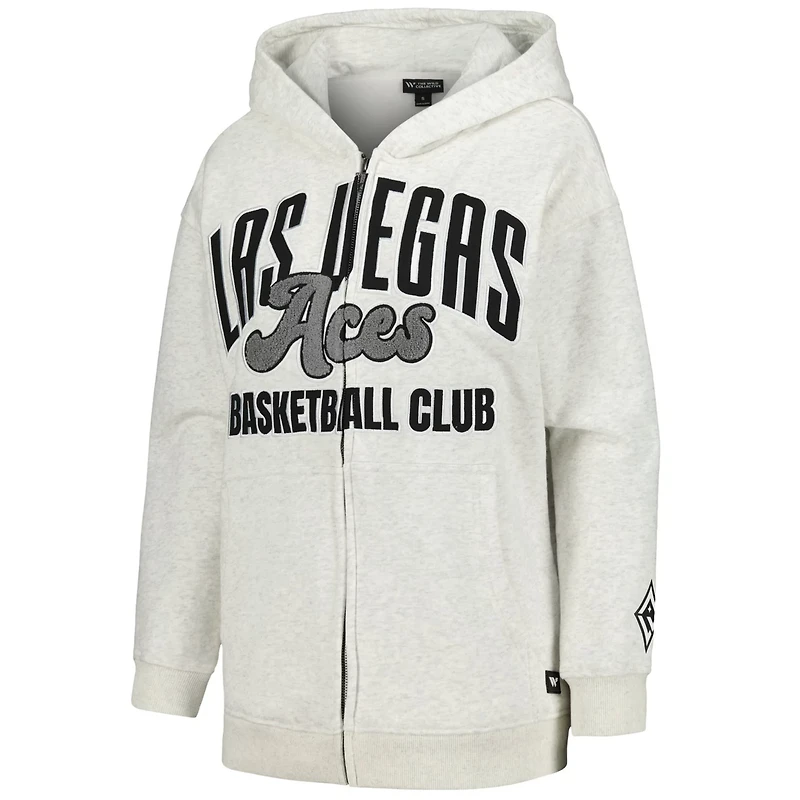 The Wild Collective Las Vegas Aces Washed Full-Zip Hoodie