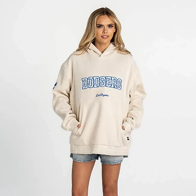 The Wild Collective Los Angeles Dodgers Oversized Cord Tri-Blend Hoodie