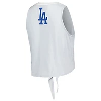 The Wild Collective Los Angeles Dodgers Twisted Tie Front Tank Top