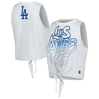 The Wild Collective Los Angeles Dodgers Twisted Tie Front Tank Top