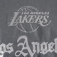 The Wild Collective Los Angeles Lakers Embroidered Fleece Raglan Short Sleeve Pullover Sweatshirt