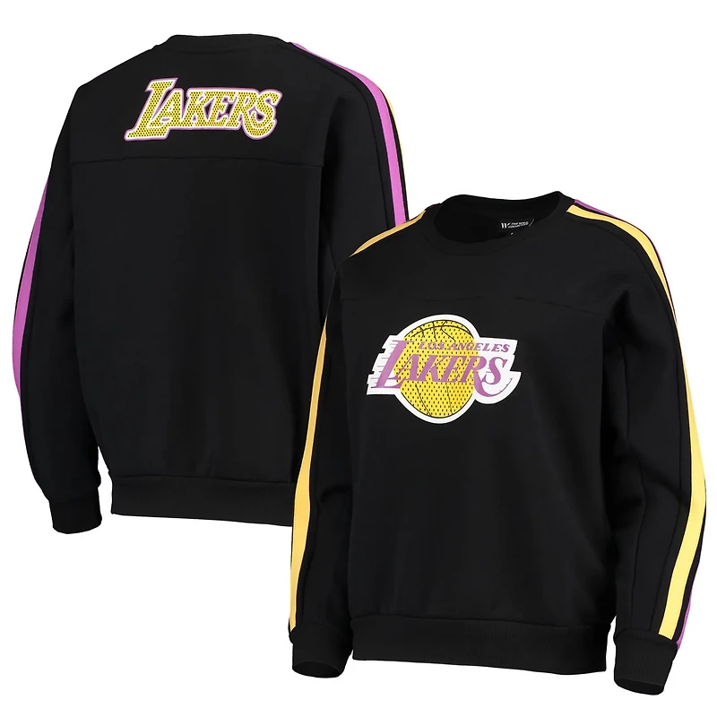 The Wild Collective Los Angeles Lakers Perforated Logo Pullover Sweatshirt
