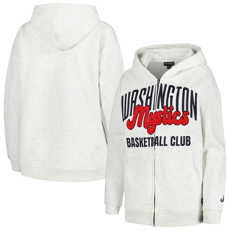 The Wild Collective Washington Mystics Washed Full-Zip Hoodie