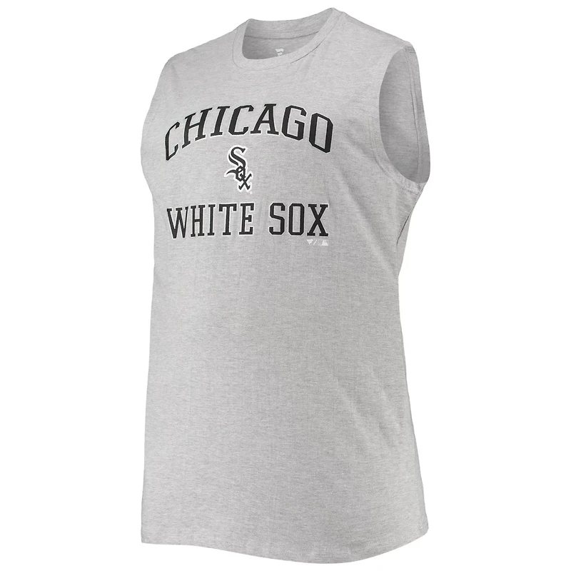 Tim Anderson Heathered Gray Chicago Sox Big  Tall Muscle Tank Top