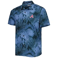 Tommy Bahama Atlanta Braves Coast Luminescent Fronds IslandZone Button-Up Camp Shirt