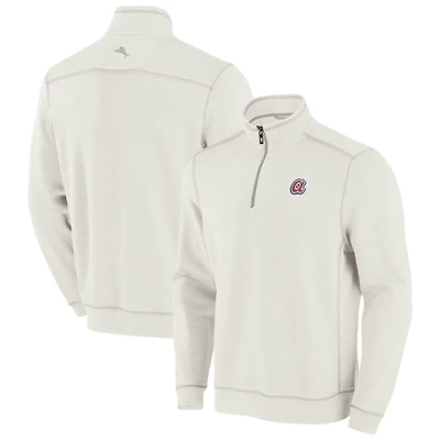 Tommy Bahama Atlanta Braves Sport Tobago Bay Tri-Blend Half-Zip Sweatshirt