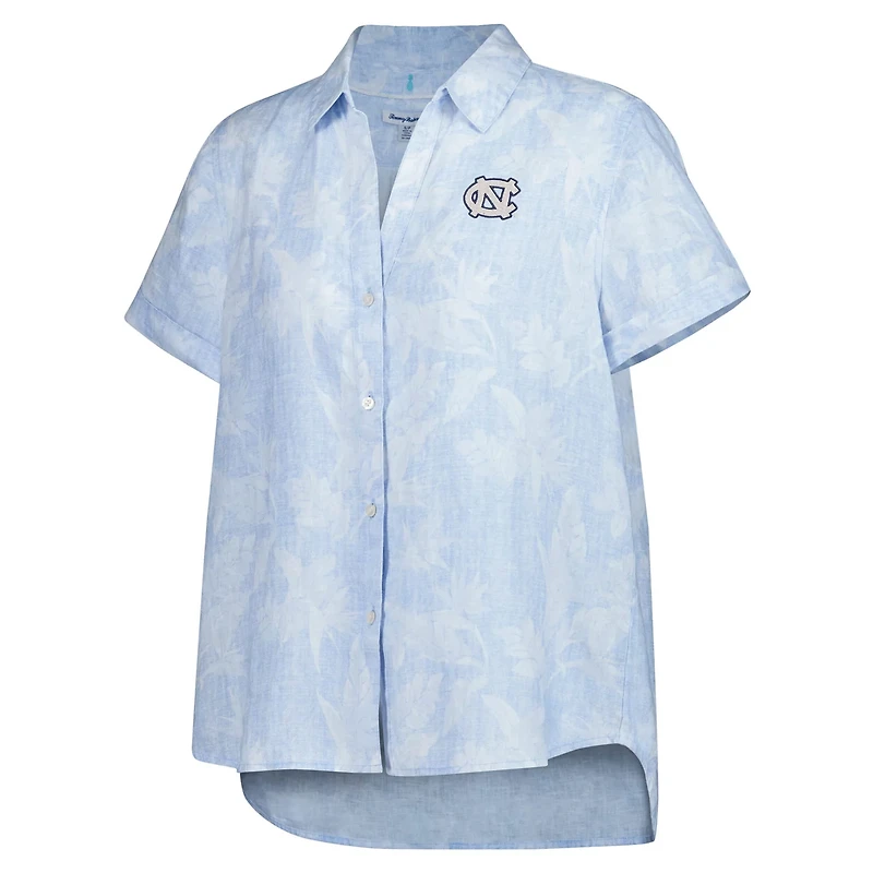 Tommy Bahama Carolina North Tar Heels Legacy Leaves Camp Button-Up Shirt