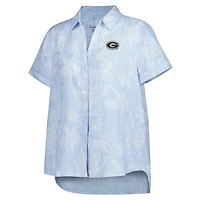 Tommy Bahama Light Georgia Bulldogs Legacy Leaves Camp Button-Up Shirt
