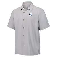 Tommy Bahama New York Yankees Hit and Run Silk Camp Button-Up Shirt