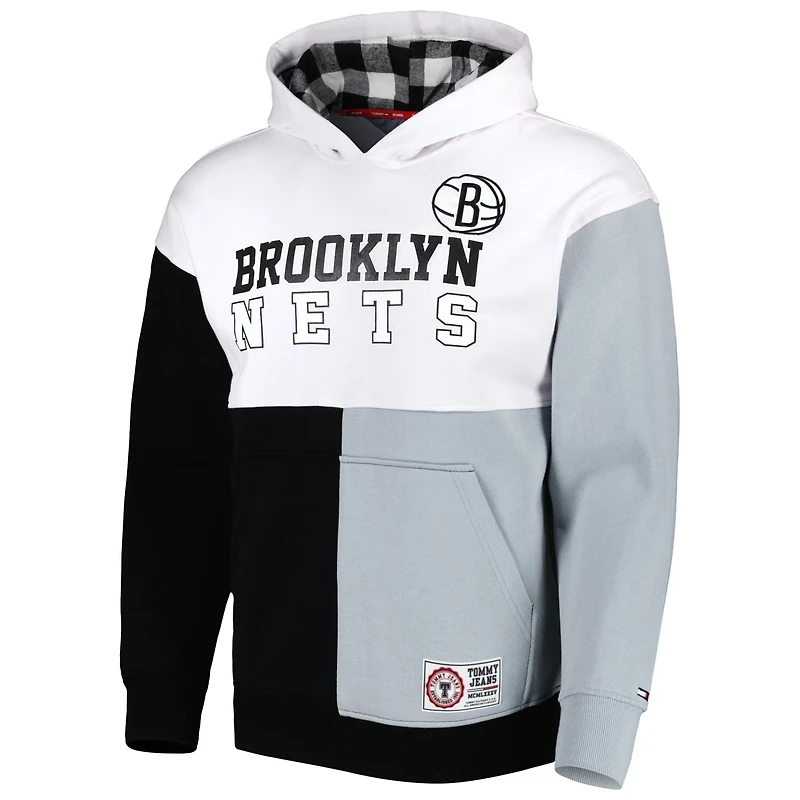 Tommy Jeans /Black Brooklyn Nets Andrew Split Pullover Hoodie